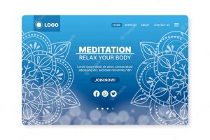 Yoga meditation landing page