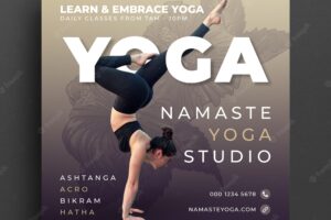 Yoga post banner or template
