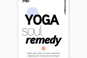 Yoga soul remedy poster template