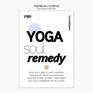 Yoga soul remedy poster template