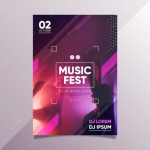 2021 music event poster template design