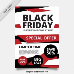 Abstract brochure black friday template