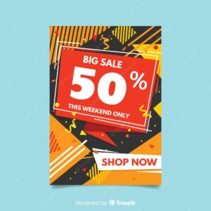 Abstract modern sale flyer template
