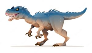 Allosaurus dinosaur vector illustration isolated on white background