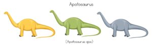 Apatosaurus in three colors