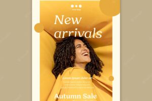 Autumn sale new arrivals flyer template