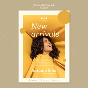 Autumn sale new arrivals flyer template