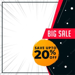 Big sale banner template with offer details