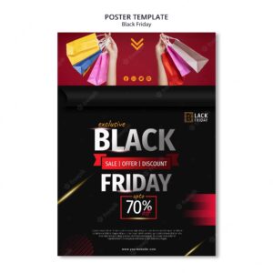 Black friday concept poster template