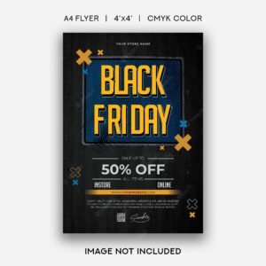 Black friday sale off flyer template