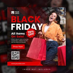 Black friday sale social media template