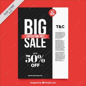 Brochure template for big discounts