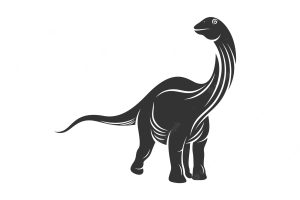 Brontosaurus logo design vector icon symbol template illustration
