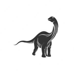 Brontosaurus logo design vector icon symbol template illustration