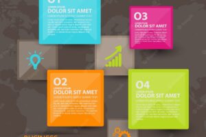 Business goal vector infography
