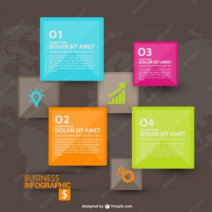 Business goal vector infography