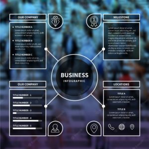 Business infographic with photo
