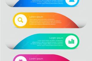 Business web elements with infographic design