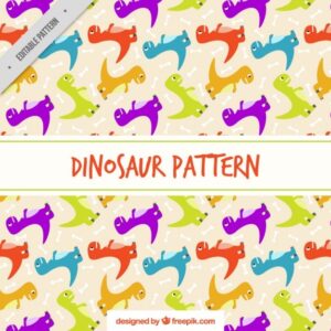 Colored rex dinosaur pattern