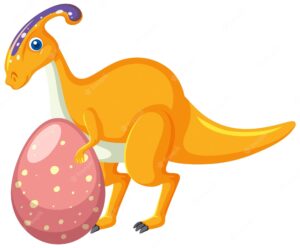 Cute parasaurolophus dinosaur cartoon