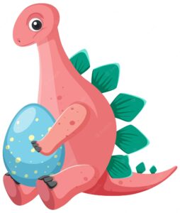 Cute stegosaurus dinosaur cartoon