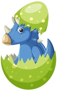 Cute triceratop dinosaur cartoon