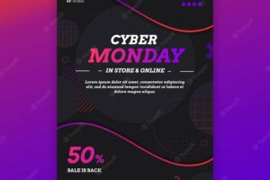 Cyber monday concept flyer template