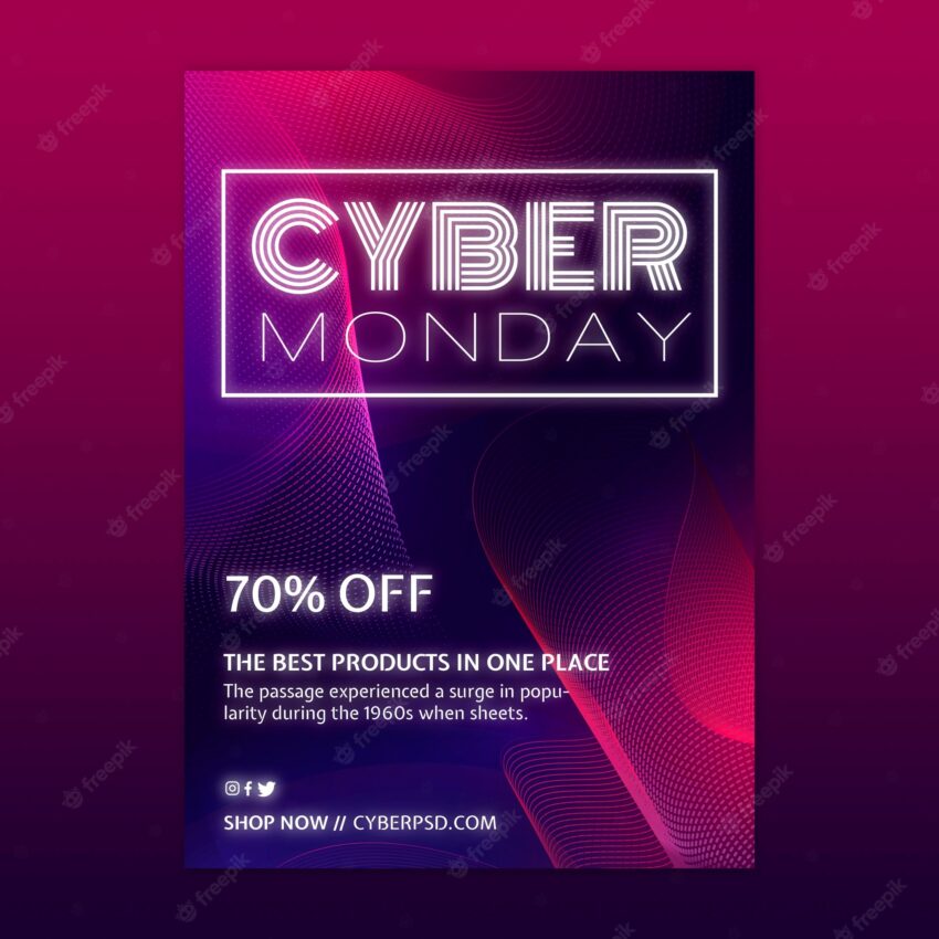 Cyber monday concept template
