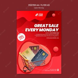 Cyber monday flyer template