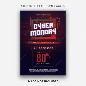 Cyber monday flyer template