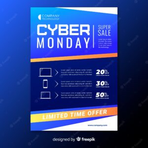 Cyber monday flyer with sale offers