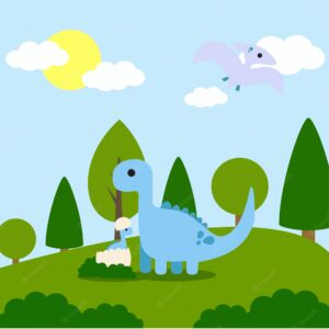 Dinosaur adventures illustration