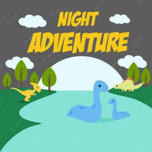Dinosaur adventures illustration