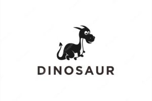 Dinosaur logo design vector illustration