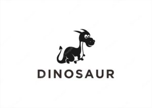 Dinosaur logo design vector illustration