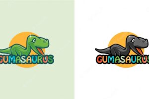 Dinosaurus cartoon logo design