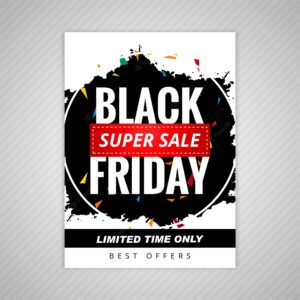 Elegant black friday sale template design vector