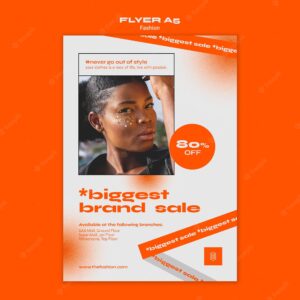 Fashion concept flyer template