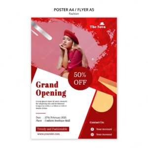 Fashion poster template with photo