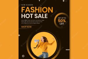 Fashion sale poster template