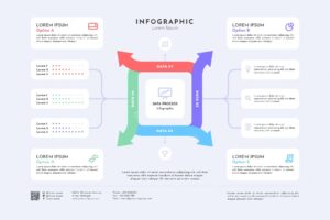 Flat process infographic template