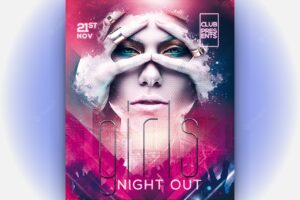 Girl night party flyer
