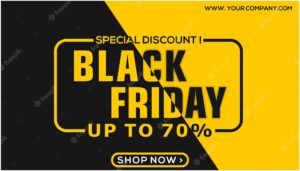 Gradient black friday landing page template