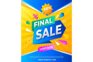 Gradient colored sale poster