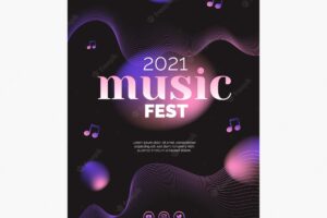 Gradient design of musical poster