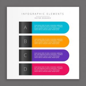 Infographic banners in colors
