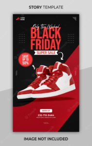 Instagram and facebook story template for sale and black friday