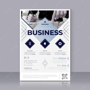 International business poster print template