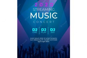 Live streaming music concert poster