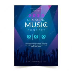 Live streaming music concert poster